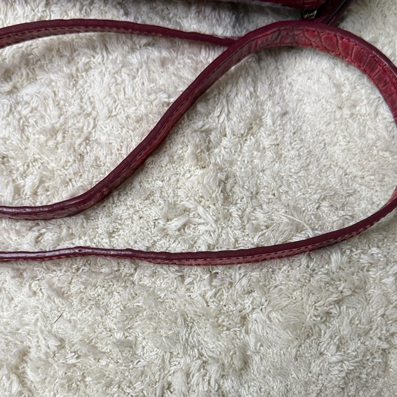 🛢️Brahmin Red Claire Melbourne Barrel Bag - Picture 9 of 13